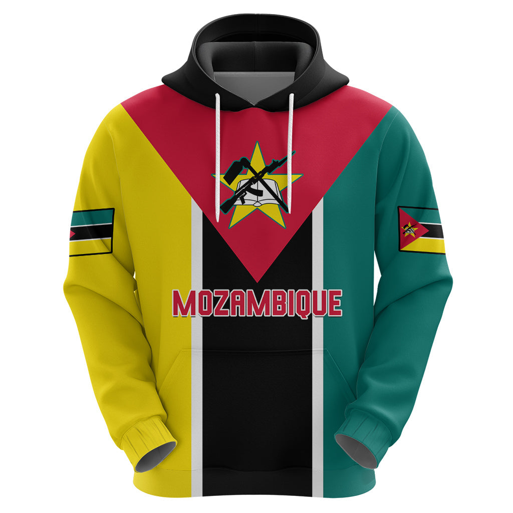Personalised Mozambique Hoodie Muzambhiki Flag Style LT14