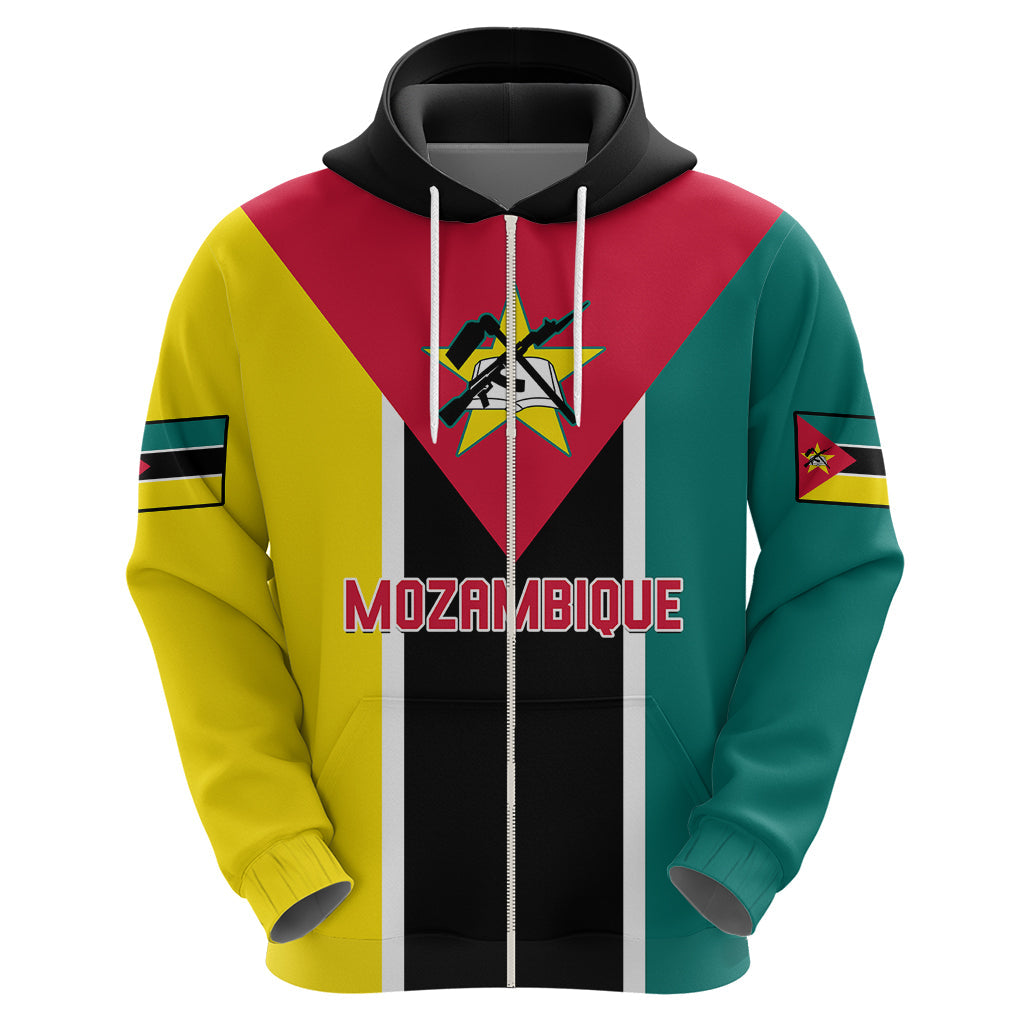 Personalised Mozambique Hoodie Muzambhiki Flag Style LT14