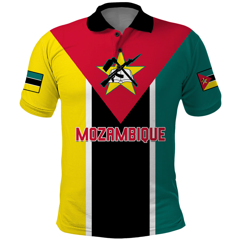 Personalised Mozambique Polo Shirt Muzambhiki Flag Style LT14