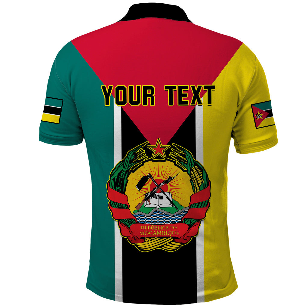 Personalised Mozambique Polo Shirt Muzambhiki Flag Style LT14
