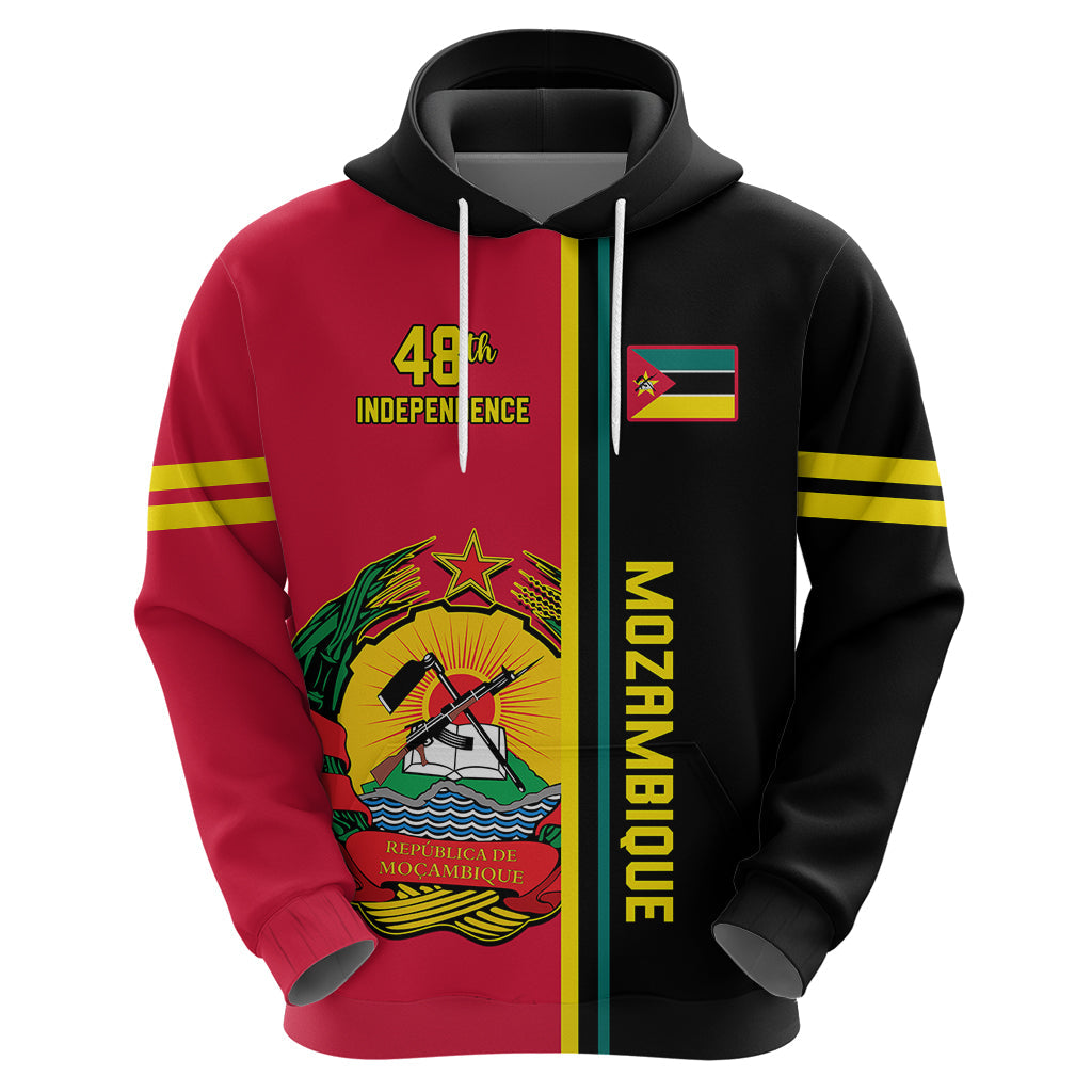 Personalised Independence Day Mozambique Hoodie Muzambhiki Coat Of Arms LT14