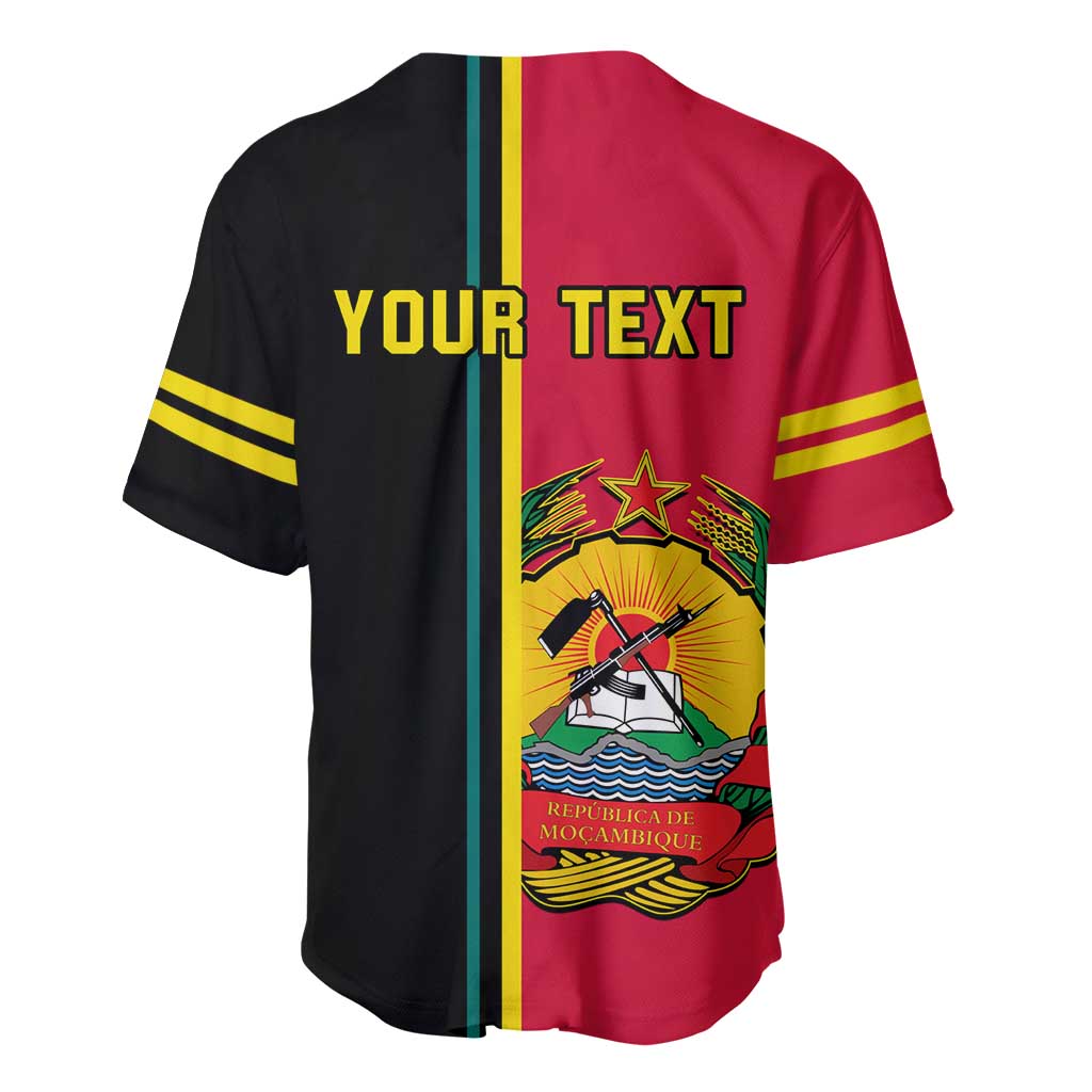 Personalised Mozambique Baseball Jersey Muzambhiki Coat Of Arms LT14