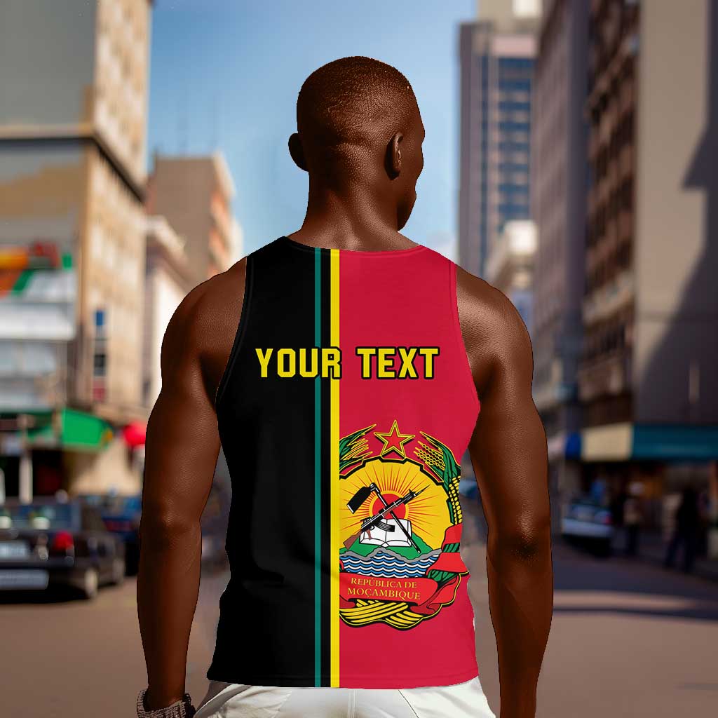 Personalised Mozambique Men Tank Top Muzambhiki Coat Of Arms LT14