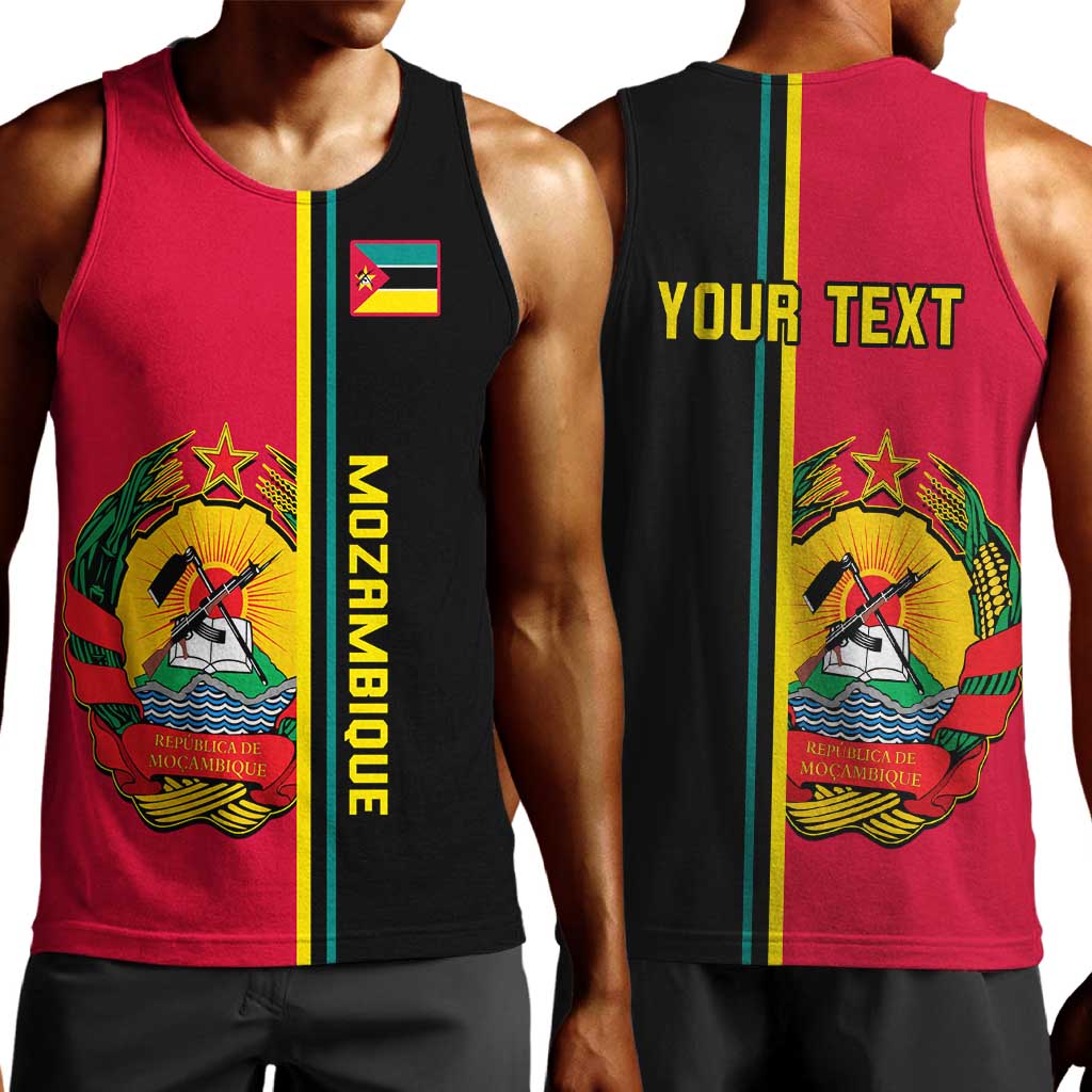 Personalised Mozambique Men Tank Top Muzambhiki Coat Of Arms LT14