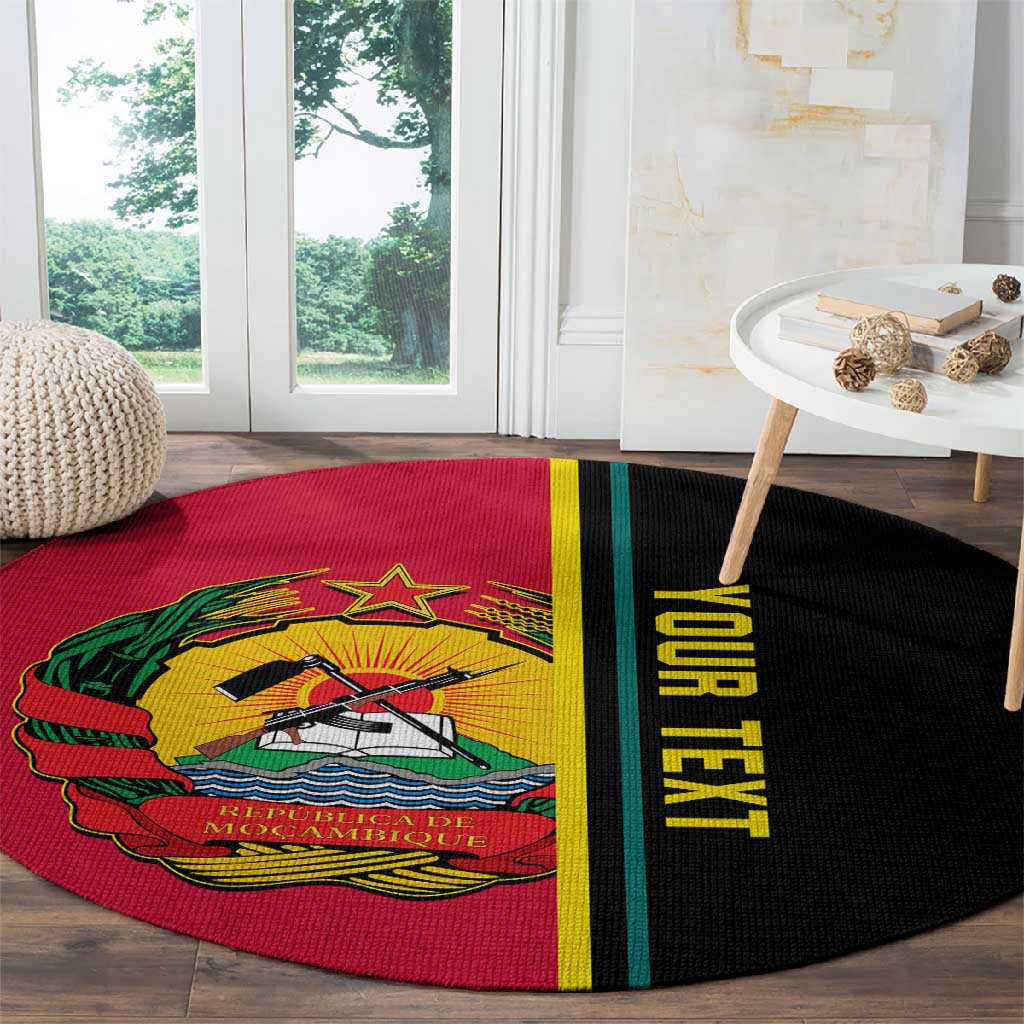 Personalised Mozambique Round Carpet Muzambhiki Coat Of Arms LT14