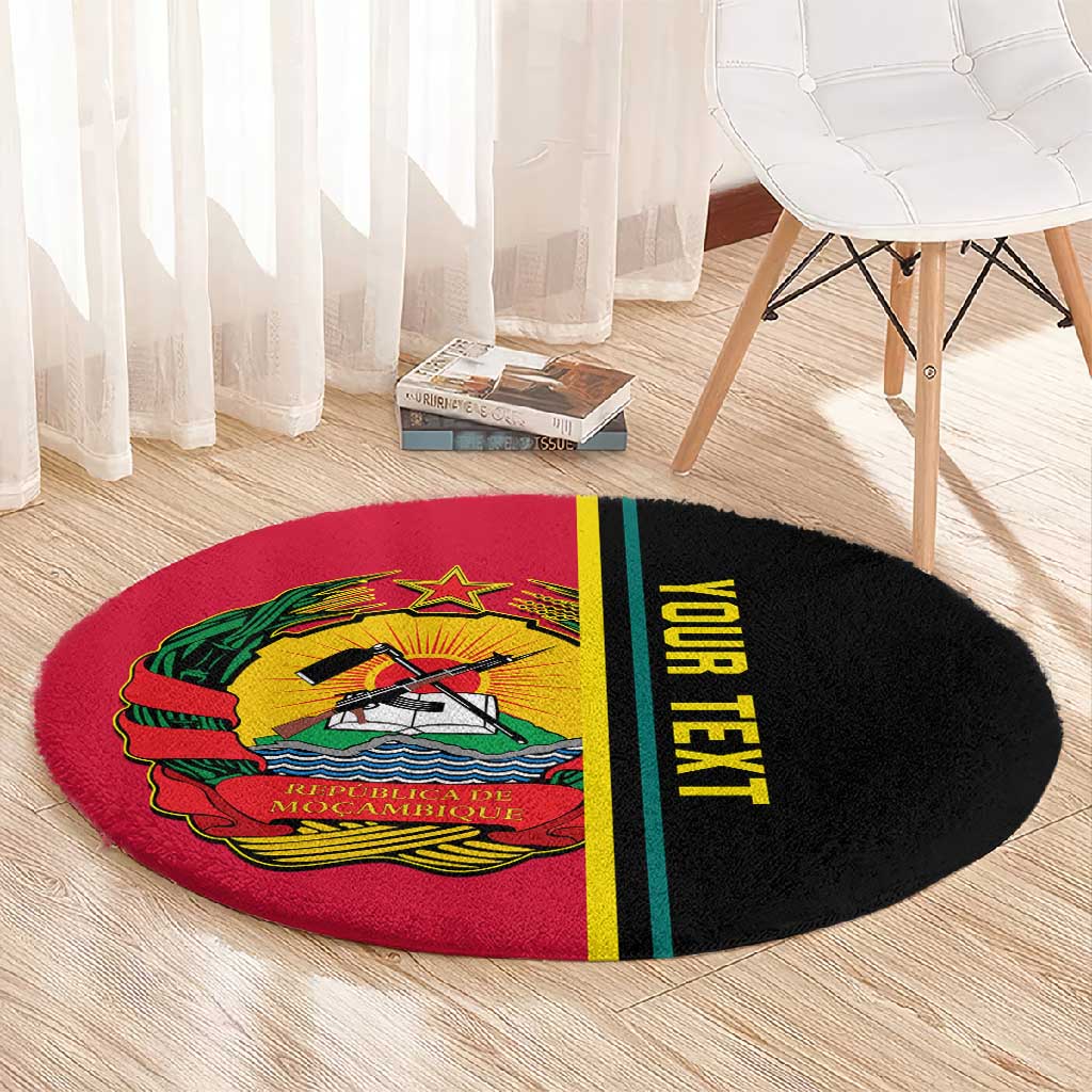 Personalised Mozambique Round Carpet Muzambhiki Coat Of Arms LT14