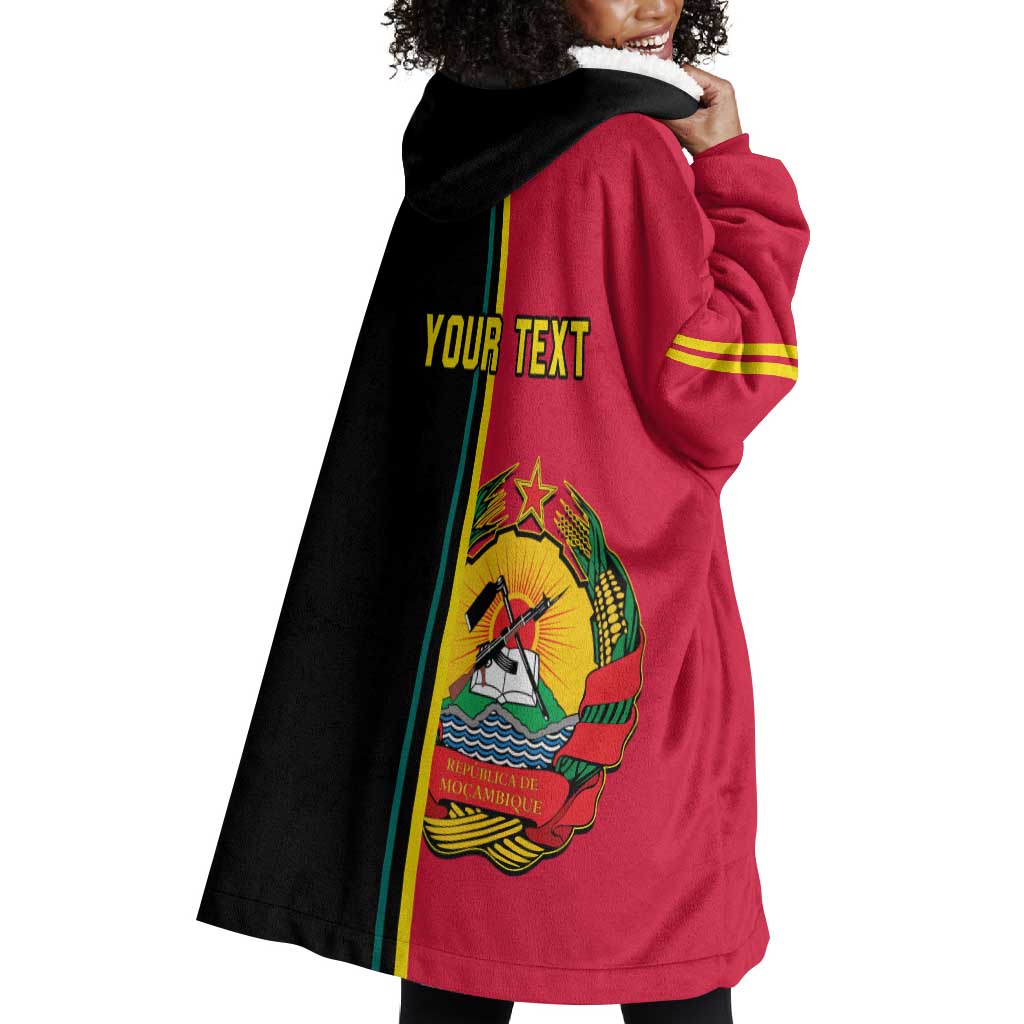 Personalised Mozambique Wearable Blanket Hoodie Muzambhiki Coat Of Arms LT14