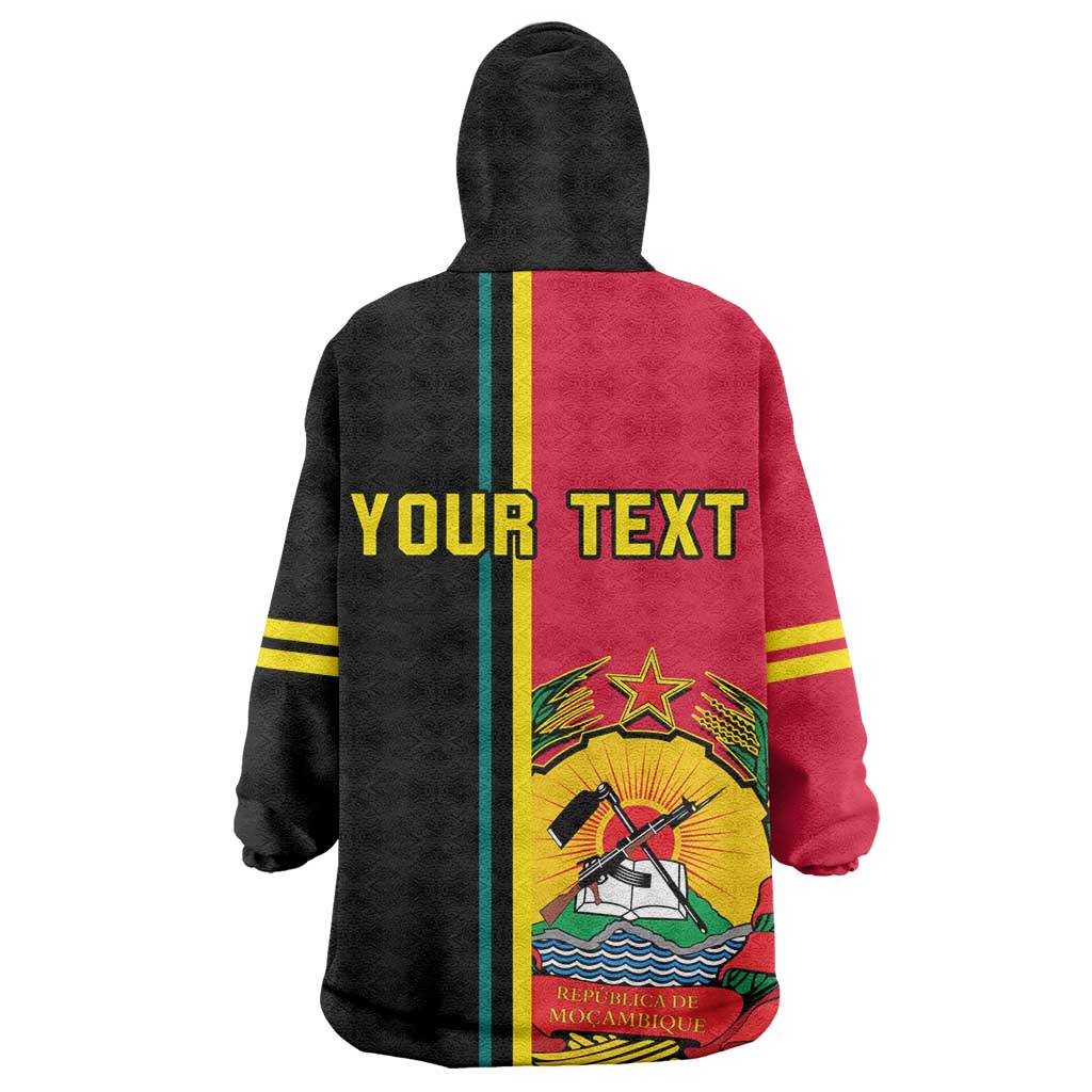 Personalised Mozambique Wearable Blanket Hoodie Muzambhiki Coat Of Arms LT14