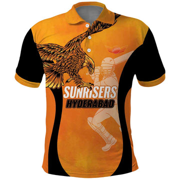 Custom Hyderabad India Cricket Polo Shirt Go Sunrisers Eagle LT14