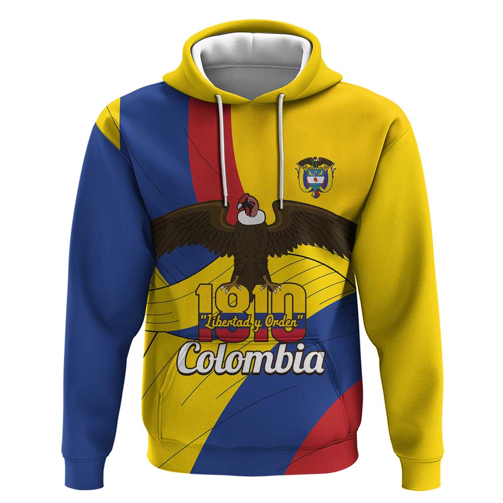 Personalised Colombia Independence Day Hoodie 1810 Libertad y Orden LT14