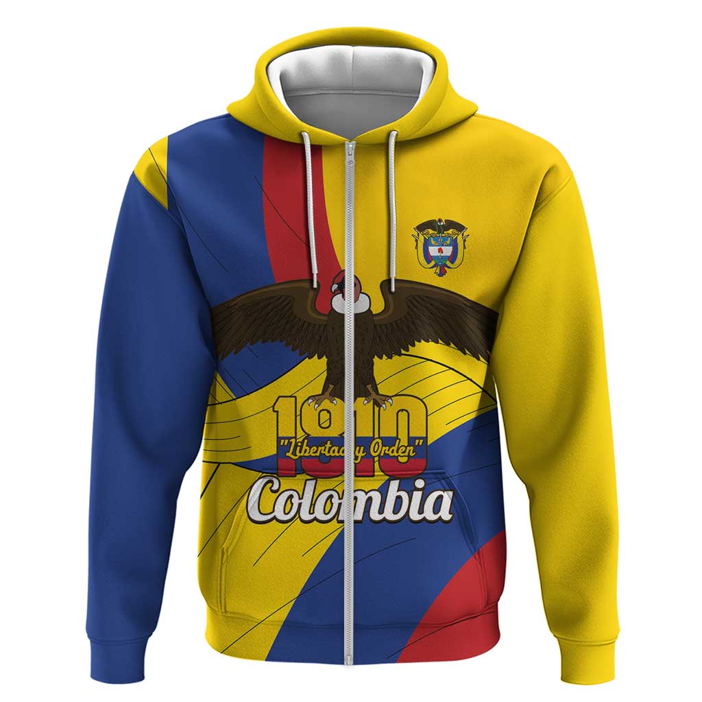 Personalised Colombia Independence Day Hoodie 1810 Libertad y Orden LT14