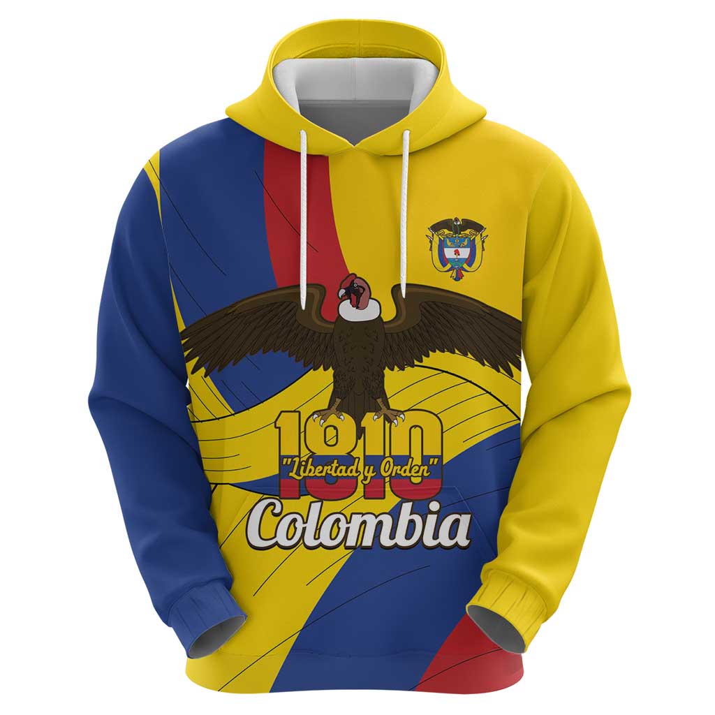 Personalised Colombia Independence Day Hoodie 1810 Libertad y Orden LT14