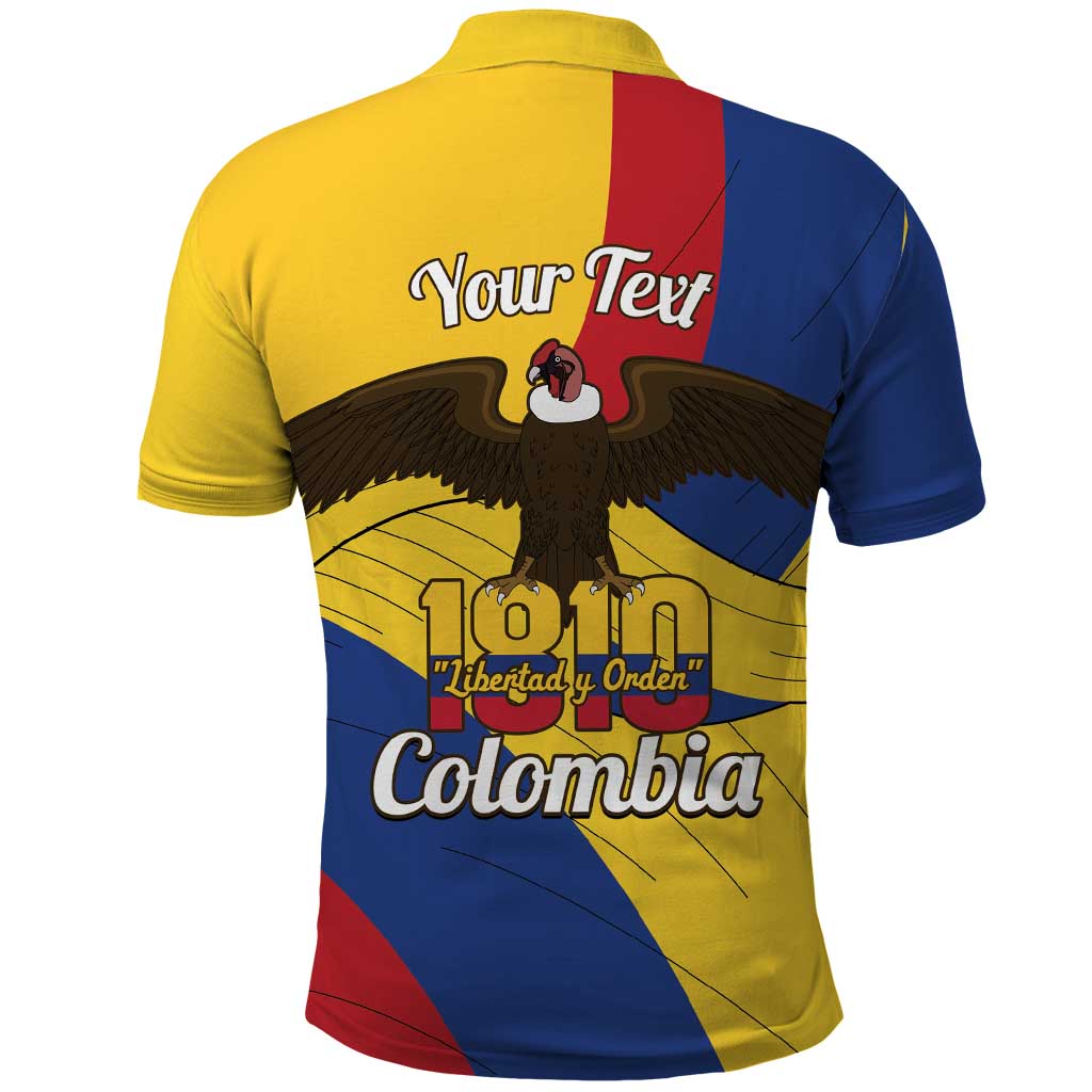 Personalised Colombia Independence Day Polo Shirt 1810 Libertad y Orden LT14