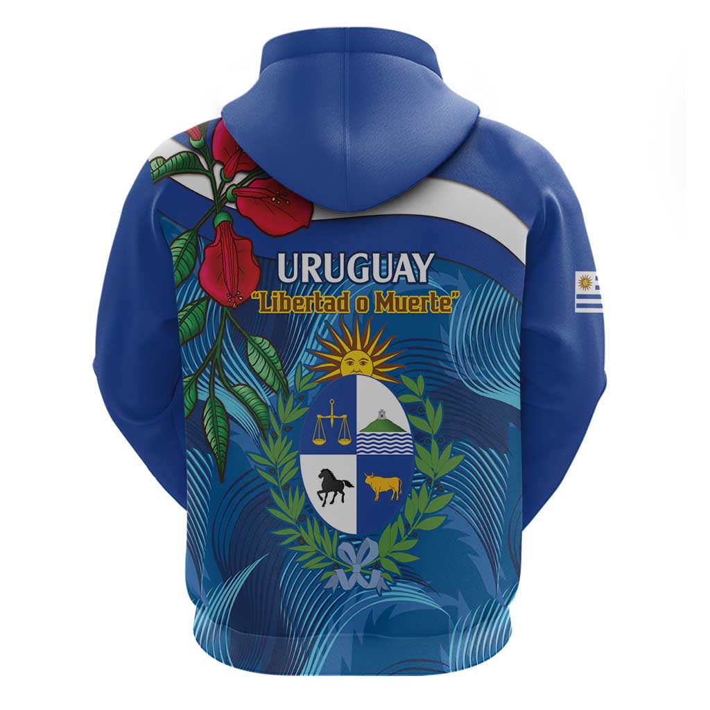 Uruguay Independence Day Hoodie 25 De Agosto Coat Of Arms With Ceibo LT14