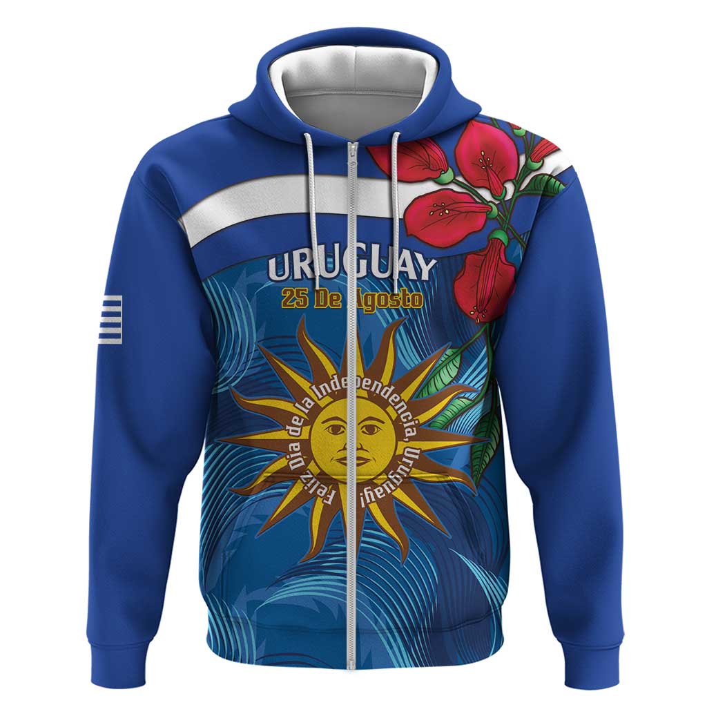 Uruguay Independence Day Hoodie 25 De Agosto Coat Of Arms With Ceibo LT14