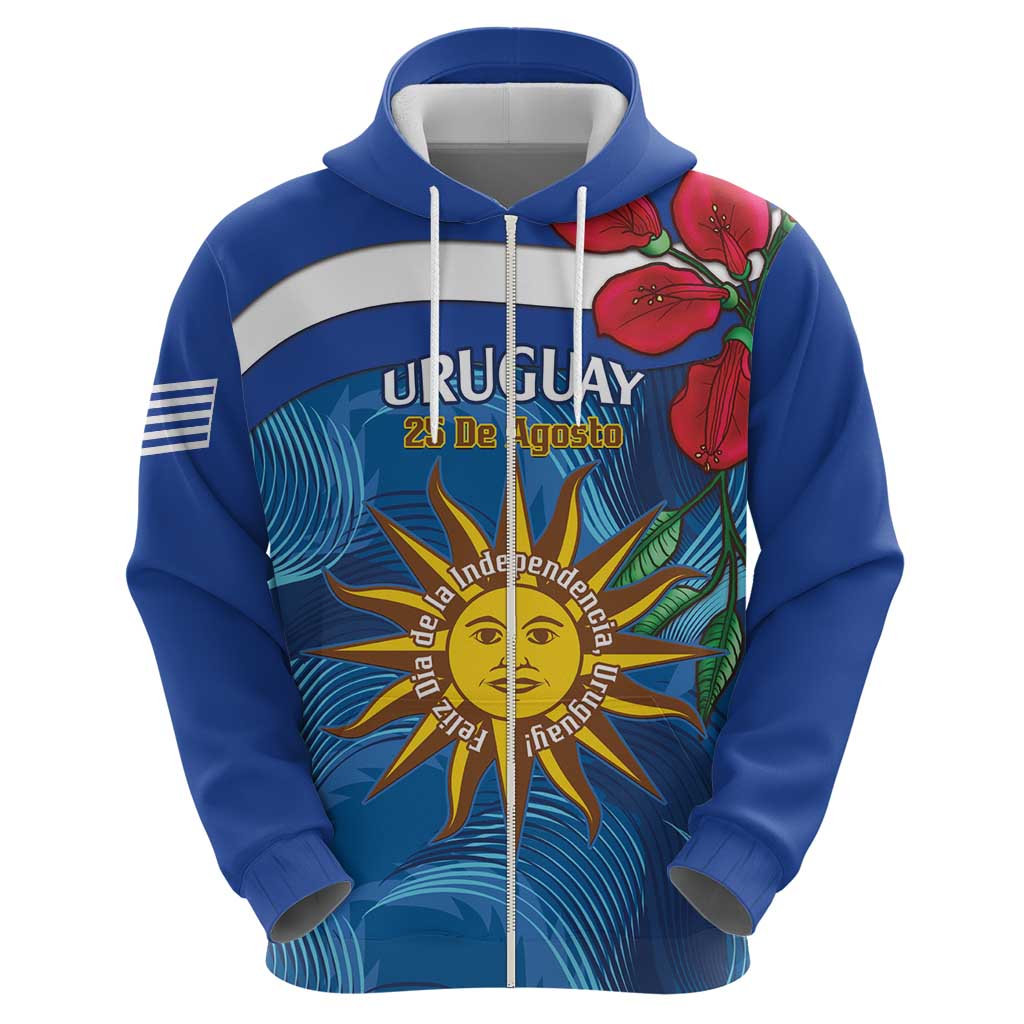 Uruguay Independence Day Hoodie 25 De Agosto Coat Of Arms With Ceibo LT14