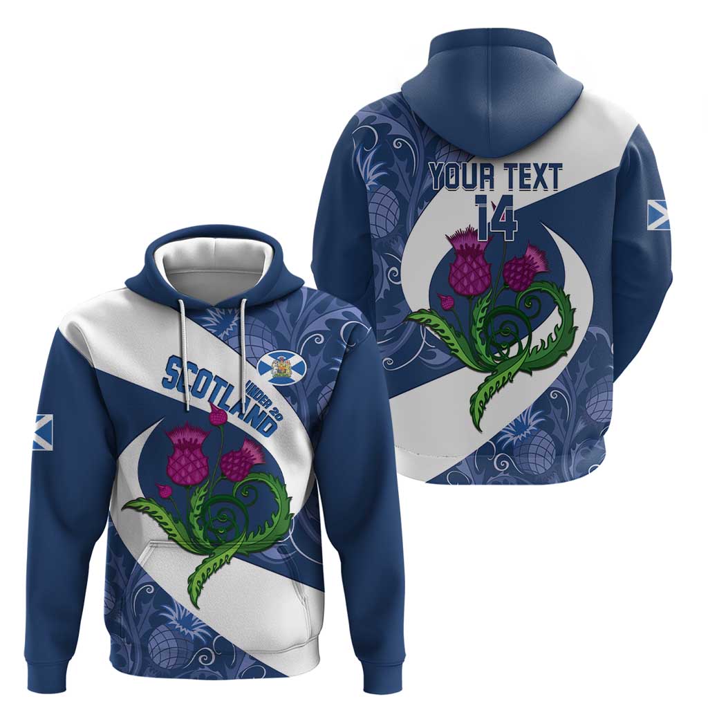 Custom Scotland Rugby Hoodie 2024 Go Champions Scottish Thistles LT14