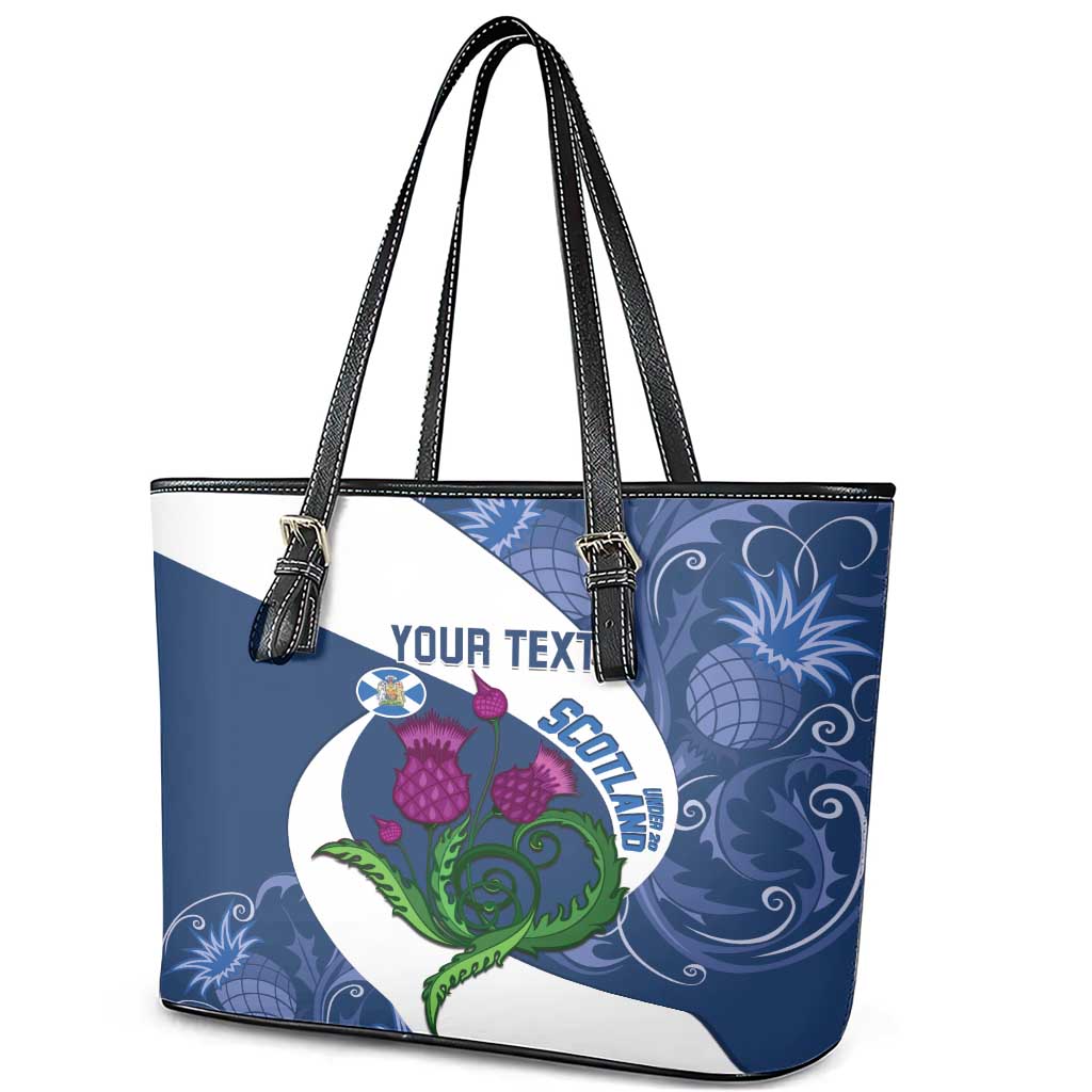 Custom Scotland Rugby Leather Tote Bag 2024 Go Champions Scottish Thistles LT14