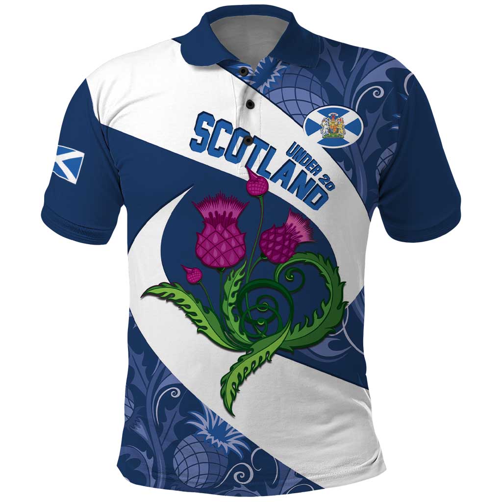 Custom Scotland Rugby Polo Shirt 2024 Go Champions Scottish Thistles LT14