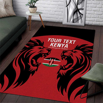 Custom Kenya Rugby Area Rug 2024 Go Champions Simbas - Red LT14