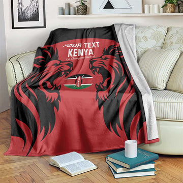 Custom Kenya Rugby Blanket 2024 Go Champions Simbas - Red LT14