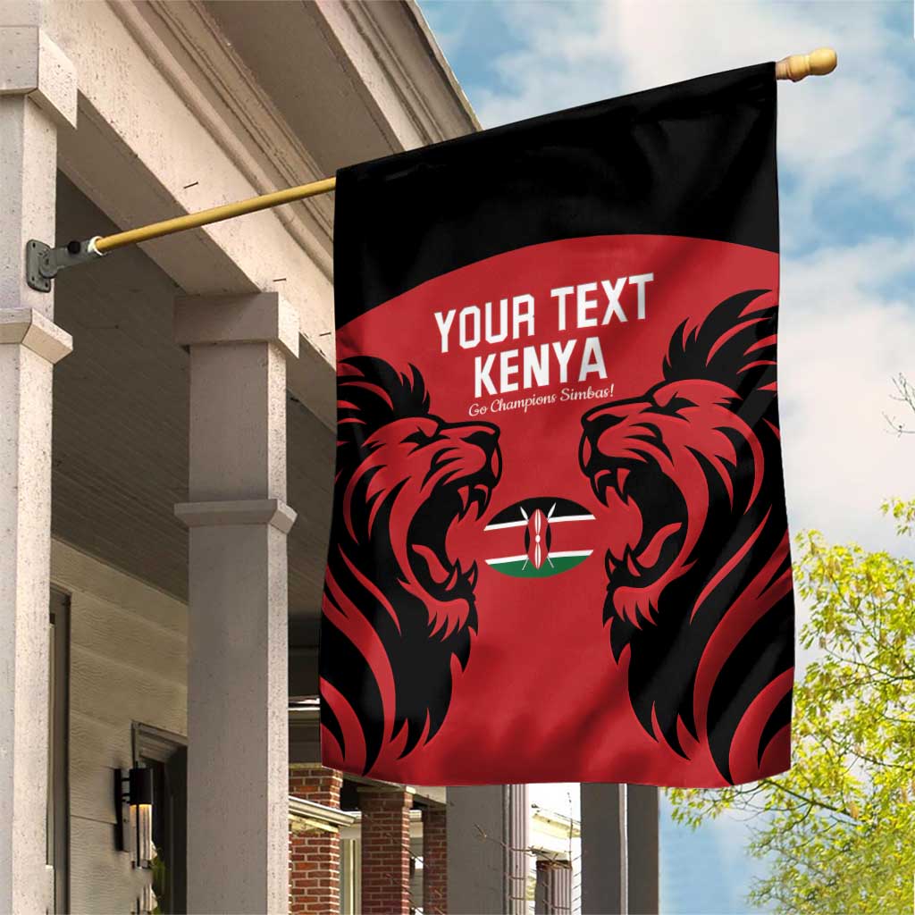 Custom Kenya Rugby Garden Flag 2024 Go Champions Simbas - Red LT14