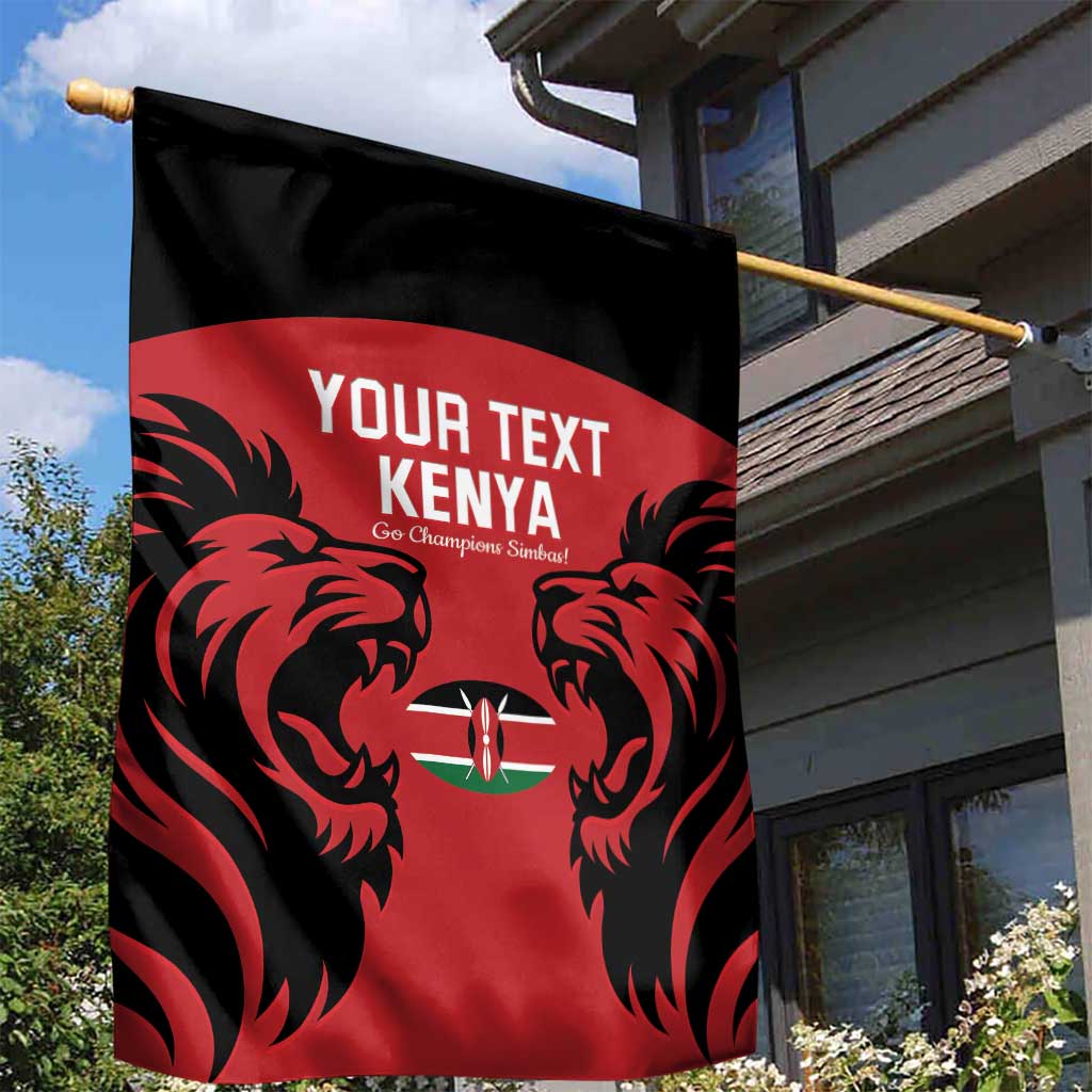 Custom Kenya Rugby Garden Flag 2024 Go Champions Simbas - Red LT14