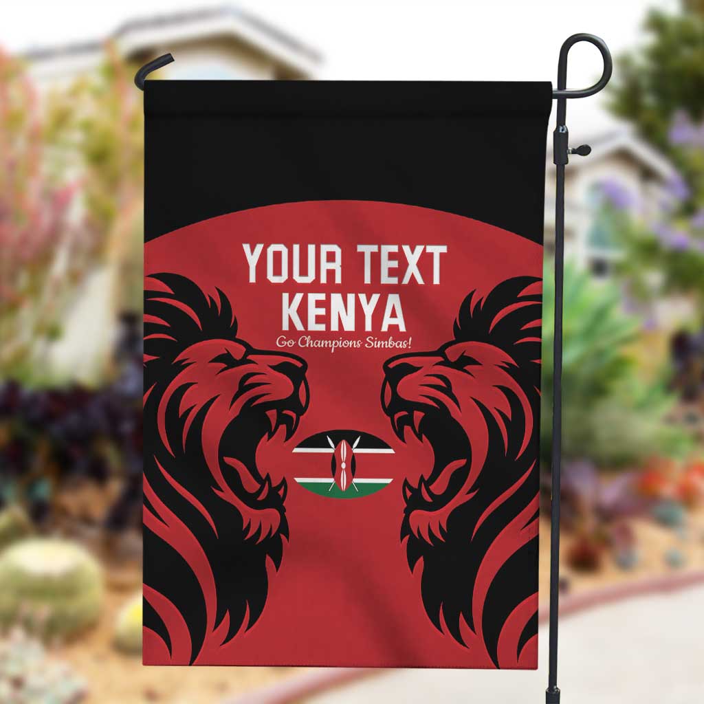Custom Kenya Rugby Garden Flag 2024 Go Champions Simbas - Red LT14