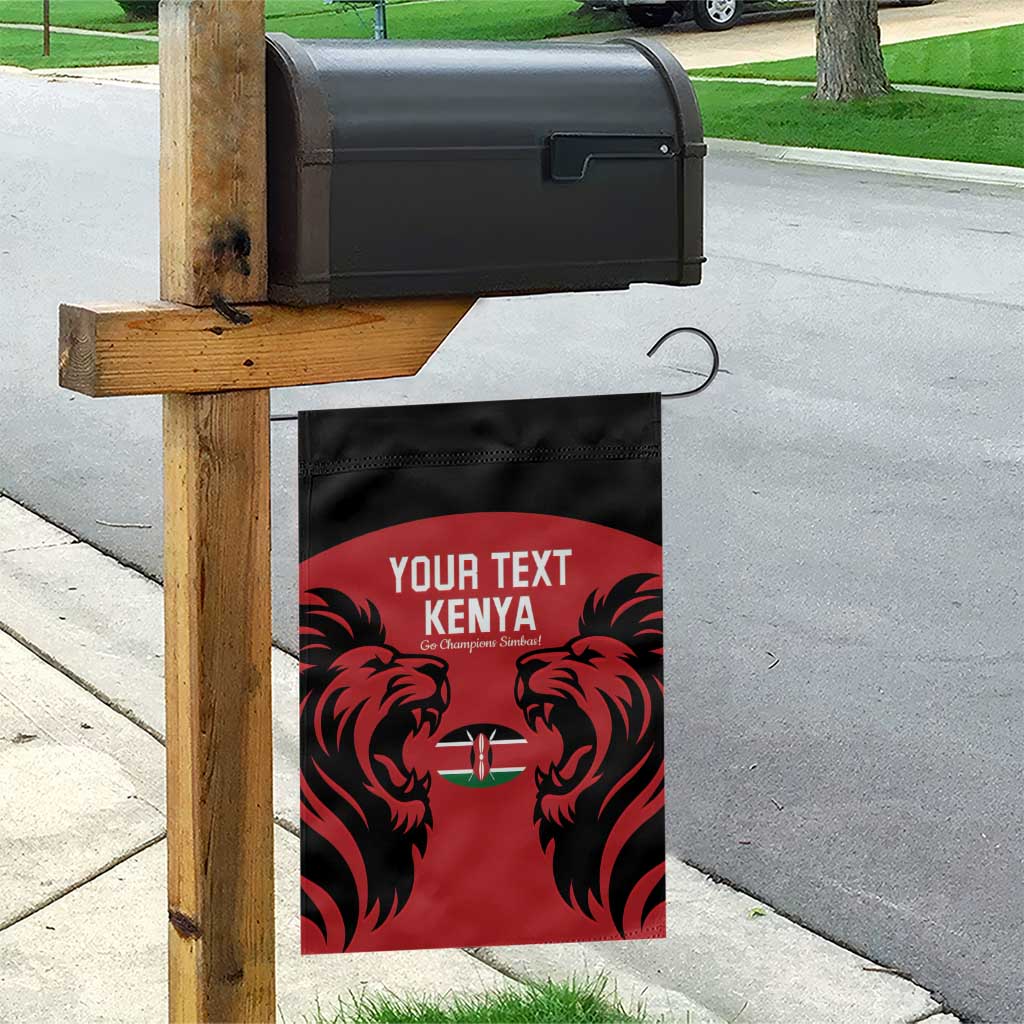Custom Kenya Rugby Garden Flag 2024 Go Champions Simbas - Red LT14