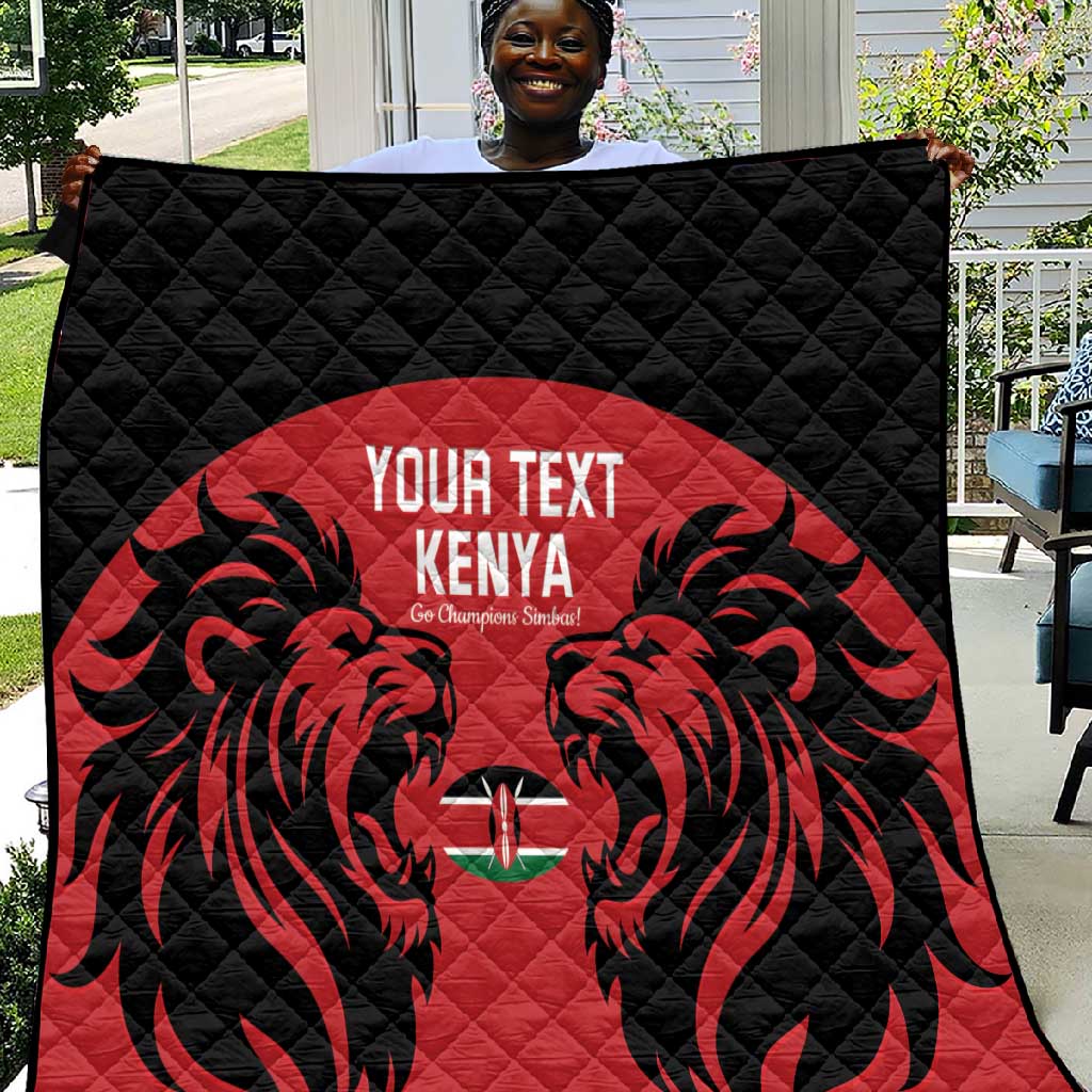 Custom Kenya Rugby Quilt 2024 Go Champions Simbas - Red LT14