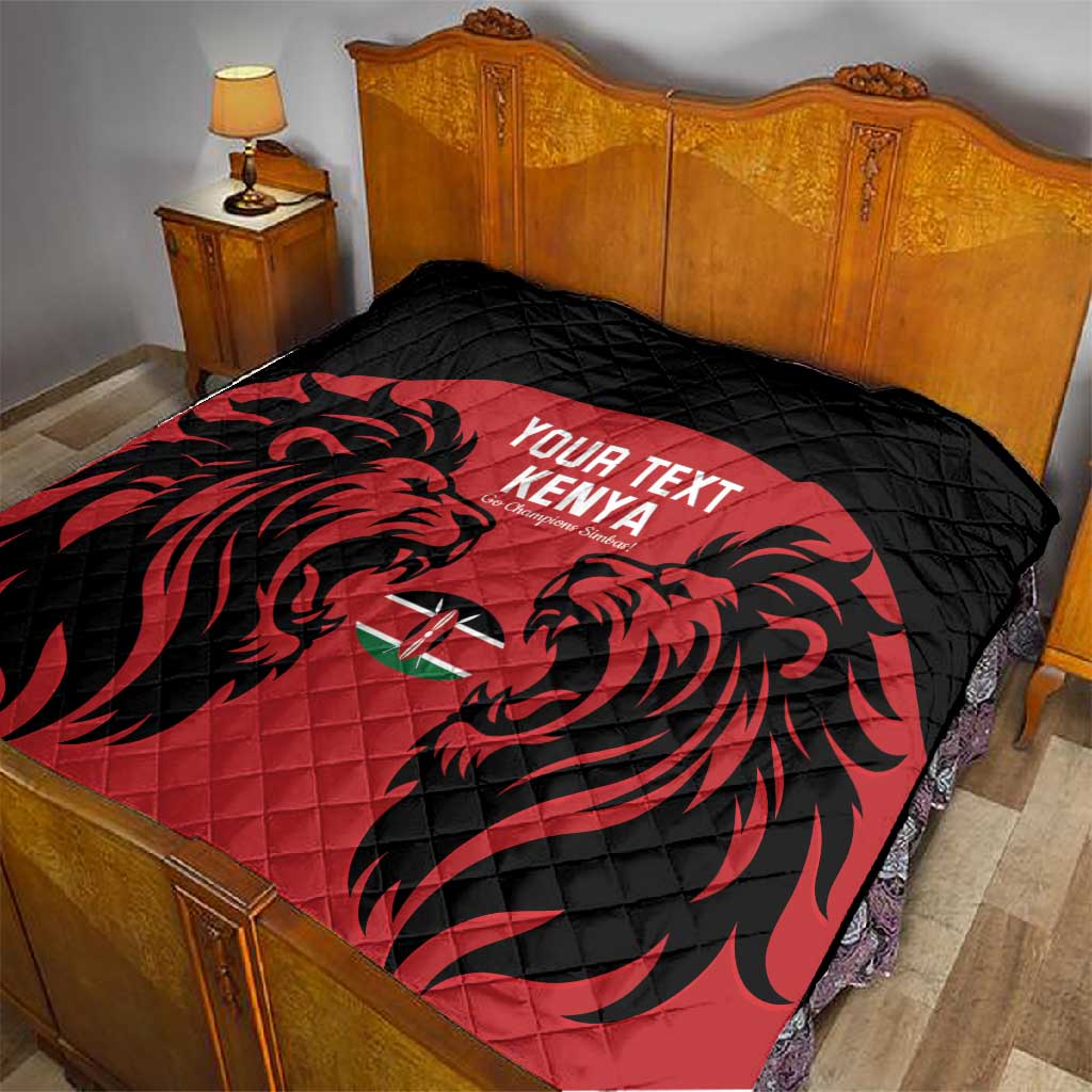 Custom Kenya Rugby Quilt 2024 Go Champions Simbas - Red LT14