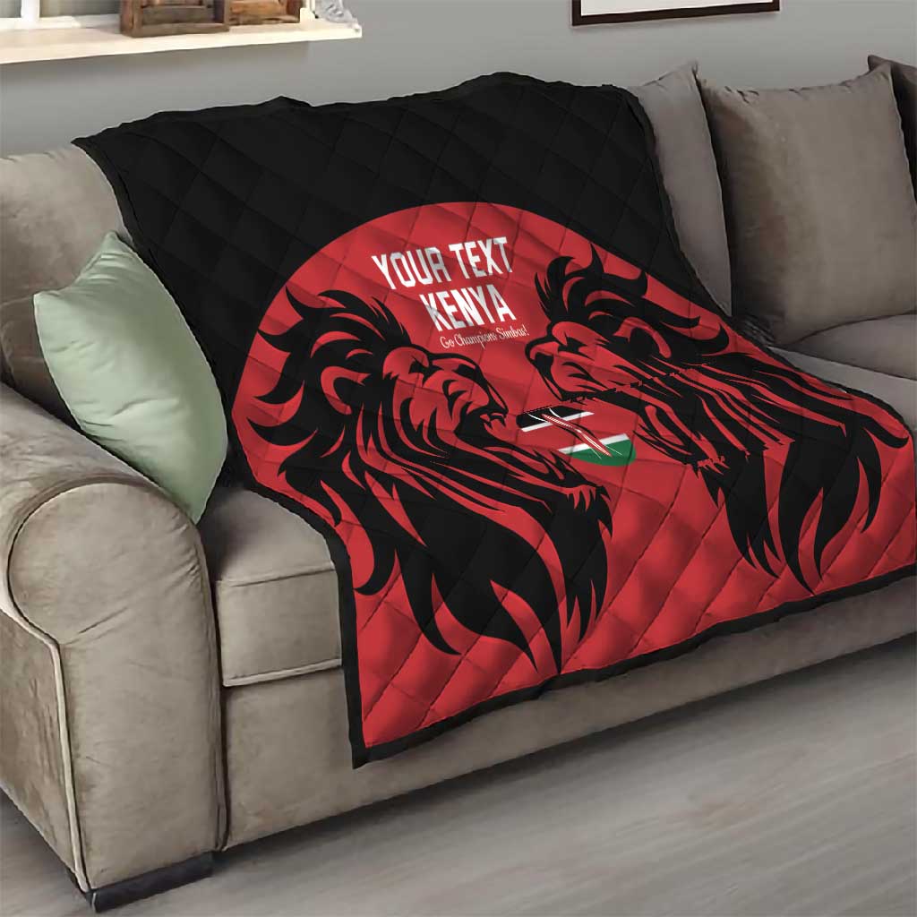 Custom Kenya Rugby Quilt 2024 Go Champions Simbas - Red LT14