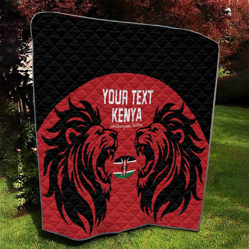 Custom Kenya Rugby Quilt 2024 Go Champions Simbas - Red LT14
