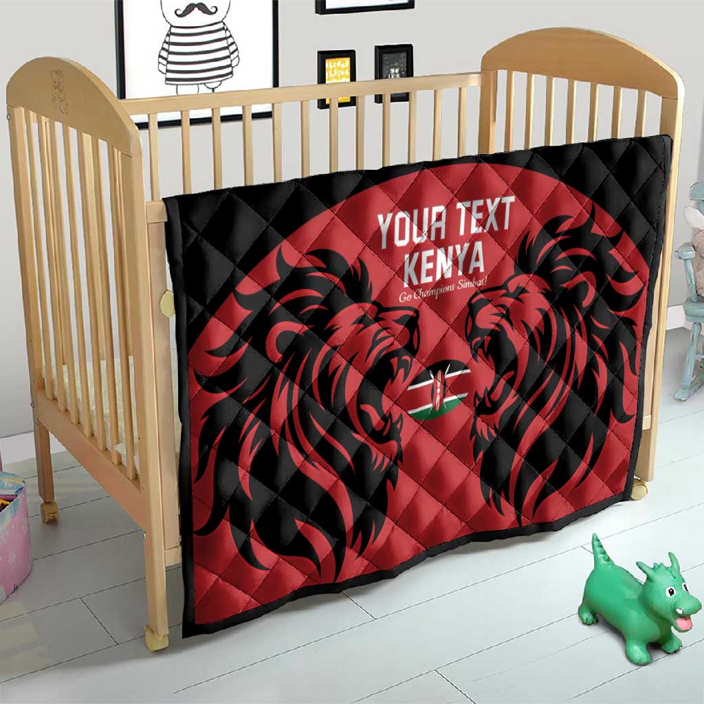 Custom Kenya Rugby Quilt 2024 Go Champions Simbas - Red LT14