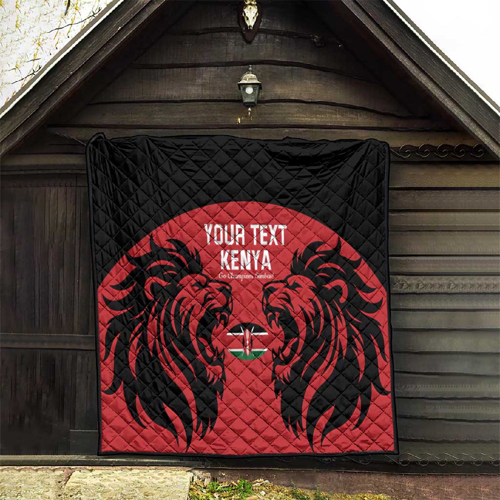 Custom Kenya Rugby Quilt 2024 Go Champions Simbas - Red LT14