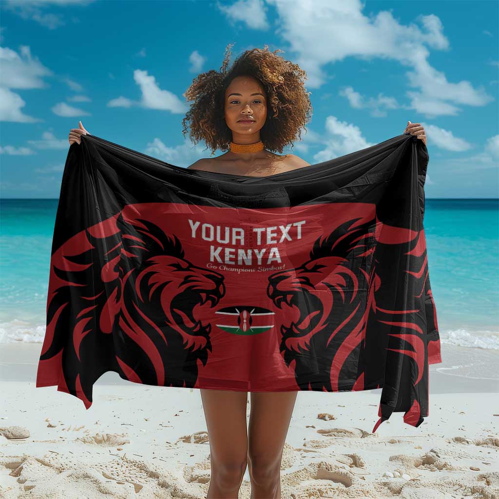 Custom Kenya Rugby Sarong 2024 Go Champions Simbas - Red LT14