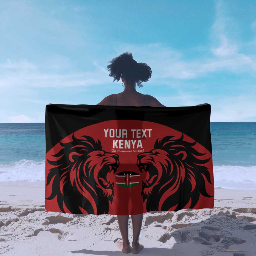 Custom Kenya Rugby Sarong 2024 Go Champions Simbas - Red LT14