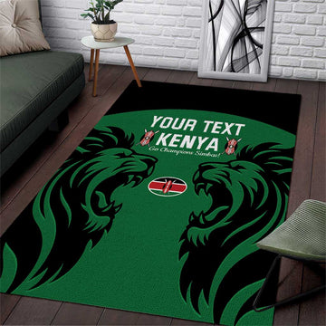 Custom Kenya Rugby Area Rug 2024 Go Champions Simbas - Green LT14