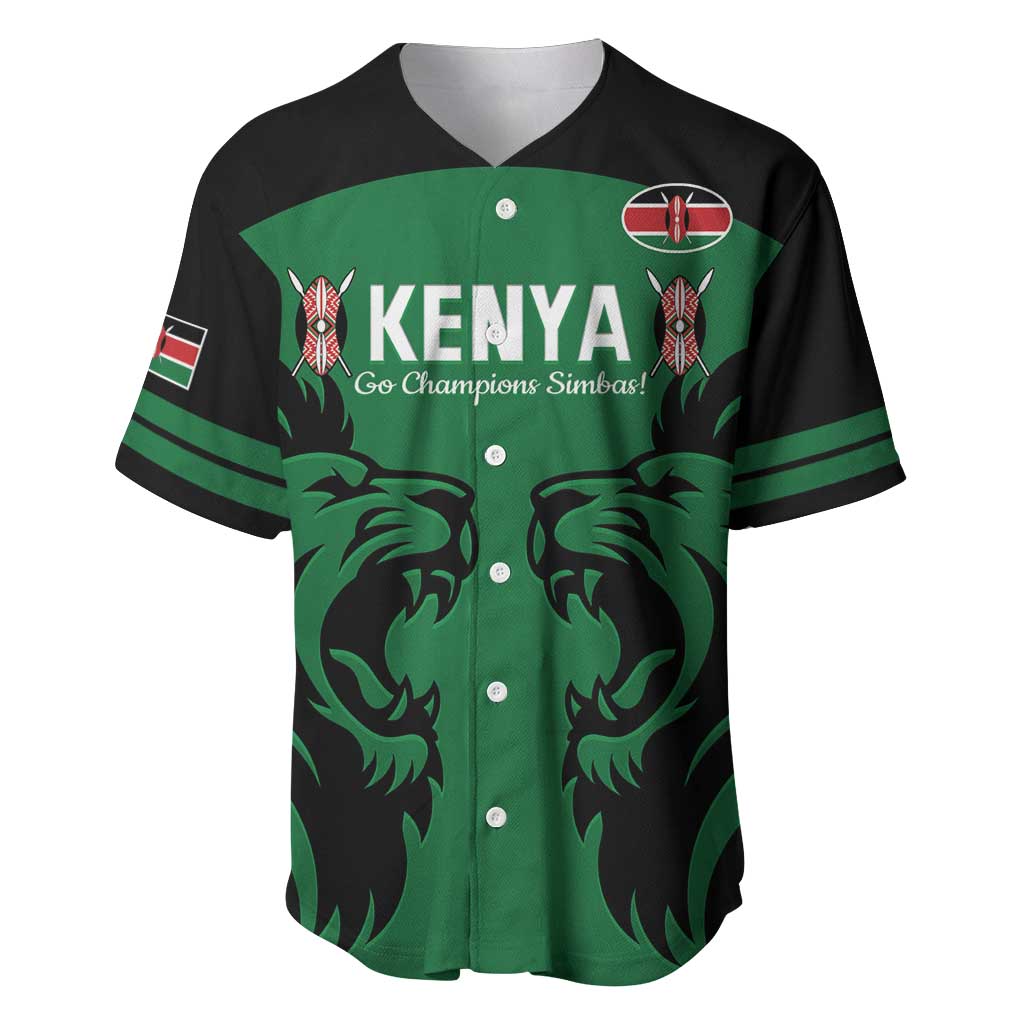 Custom Kenya Rugby Baseball Jersey 2024 Go Champions Simbas - Green LT14