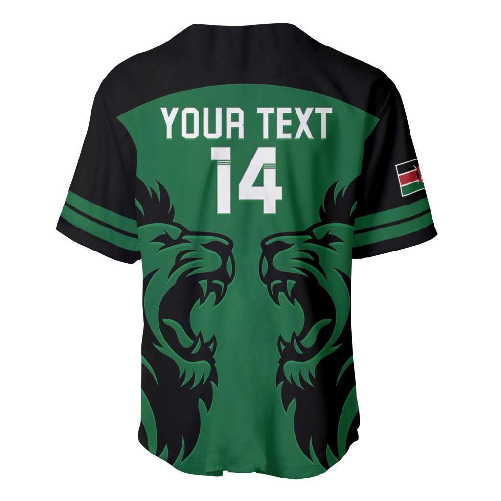 Custom Kenya Rugby Baseball Jersey 2024 Go Champions Simbas - Green LT14