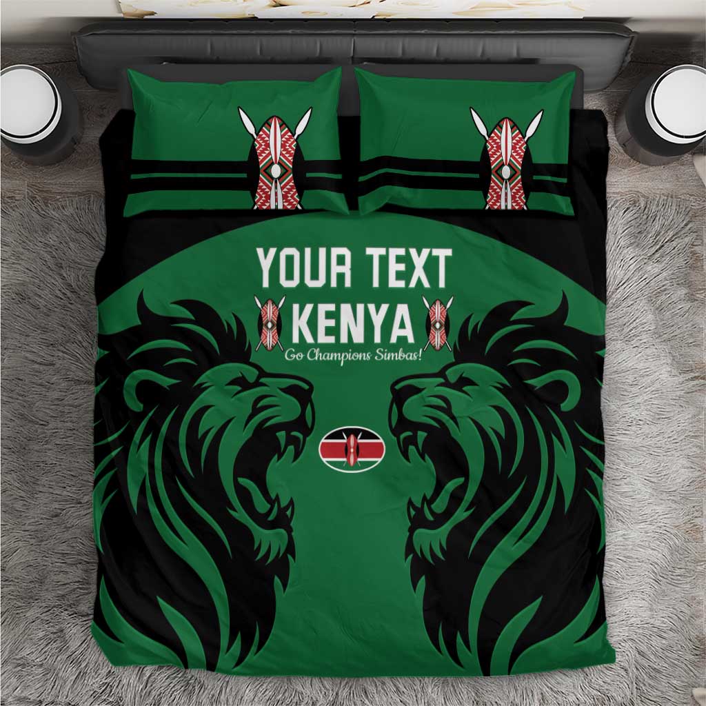 Custom Kenya Rugby Bedding Set 2024 Go Champions Simbas - Green LT14
