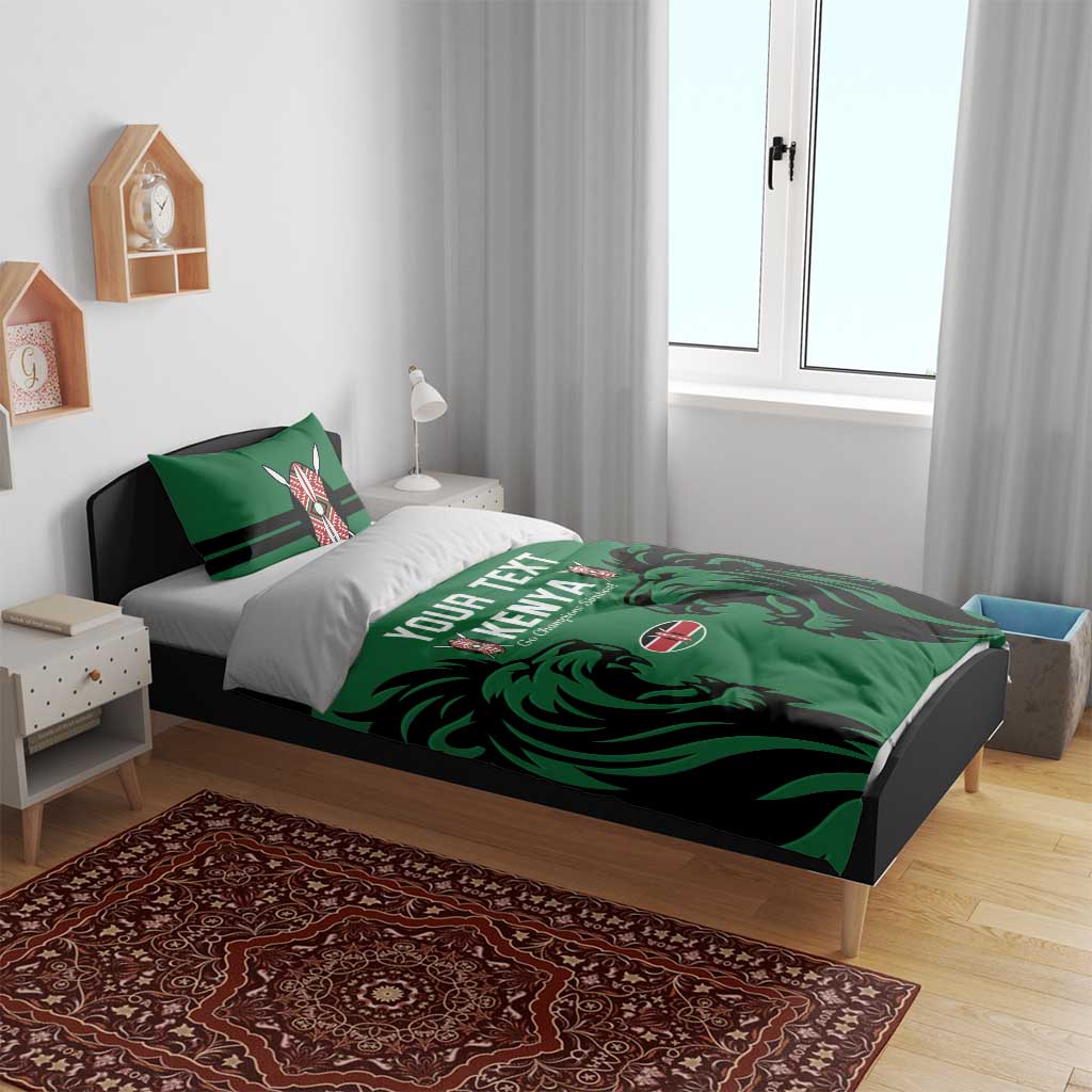 Custom Kenya Rugby Bedding Set 2024 Go Champions Simbas - Green LT14