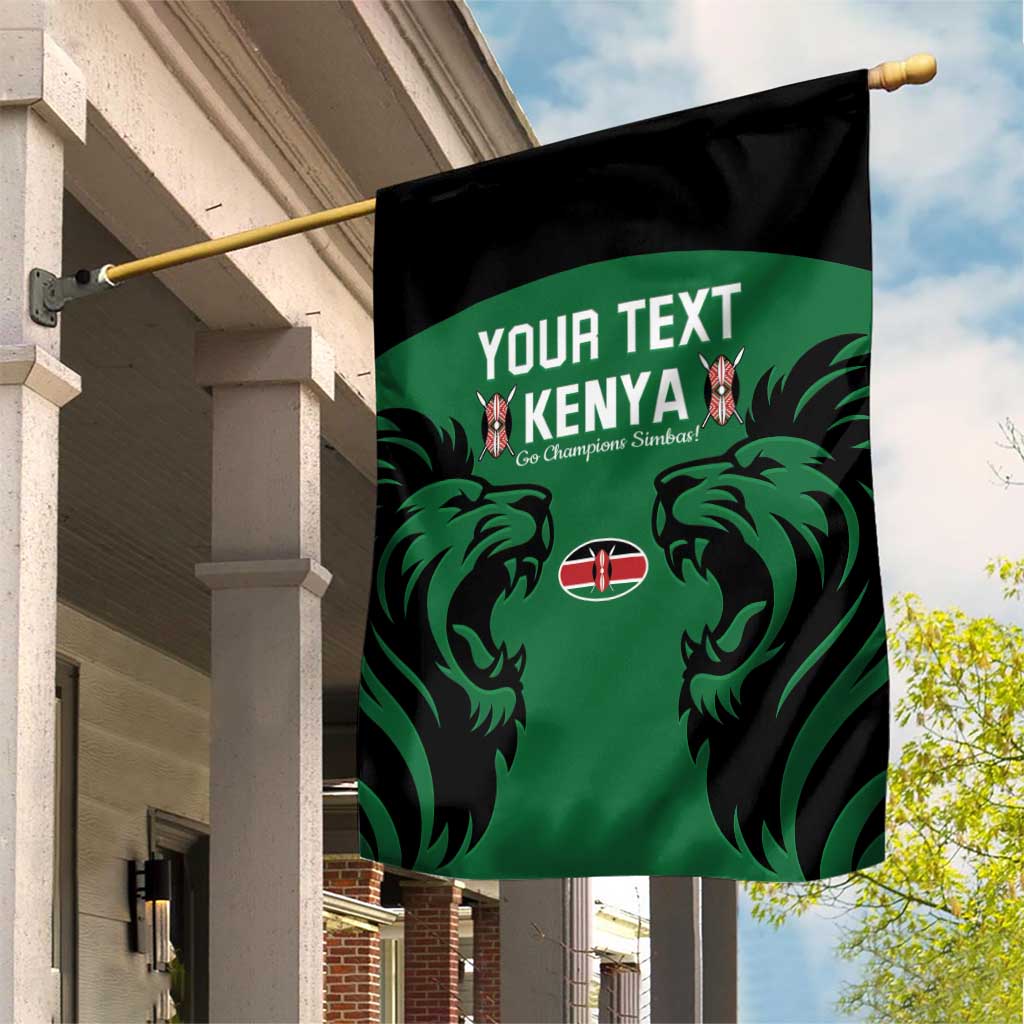 Custom Kenya Rugby Garden Flag 2024 Go Champions Simbas - Green LT14