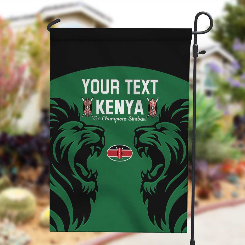 Custom Kenya Rugby Garden Flag 2024 Go Champions Simbas - Green LT14