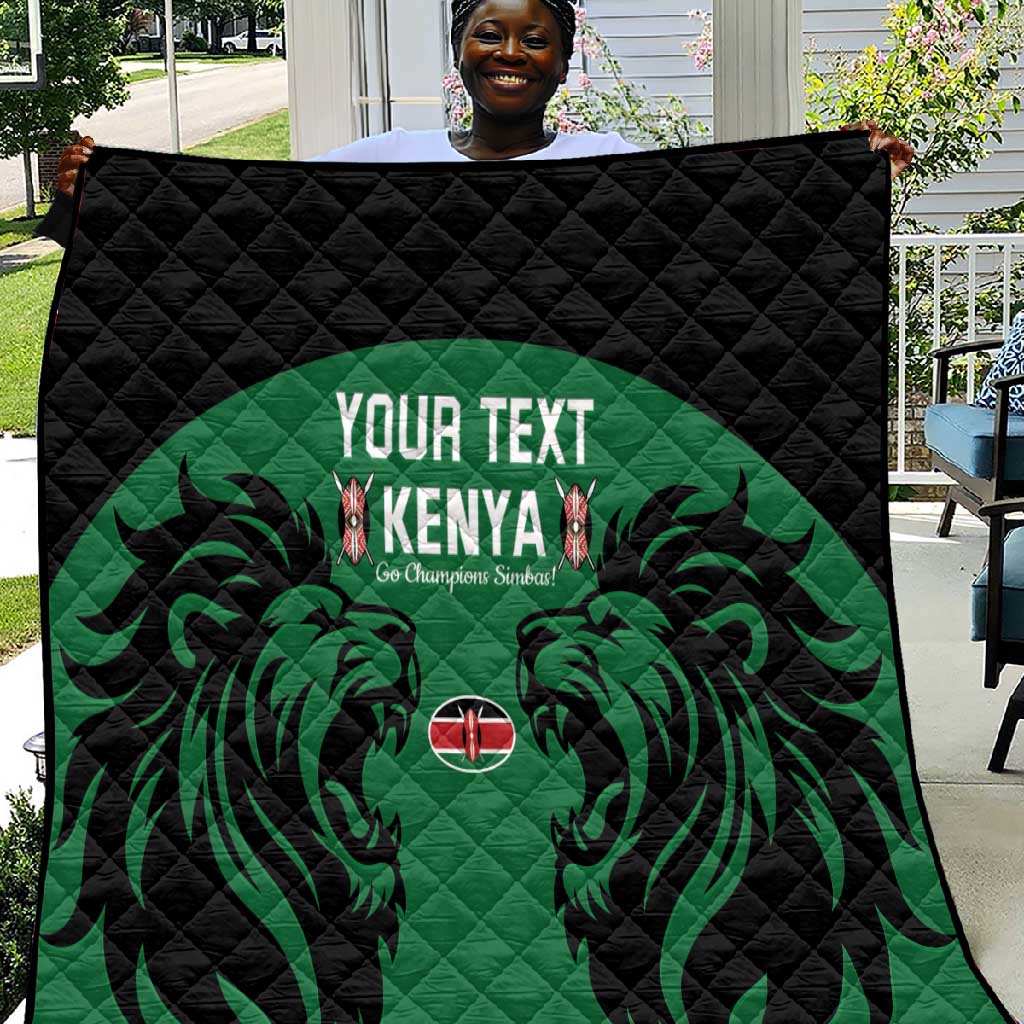 Custom Kenya Rugby Quilt 2024 Go Champions Simbas - Green LT14