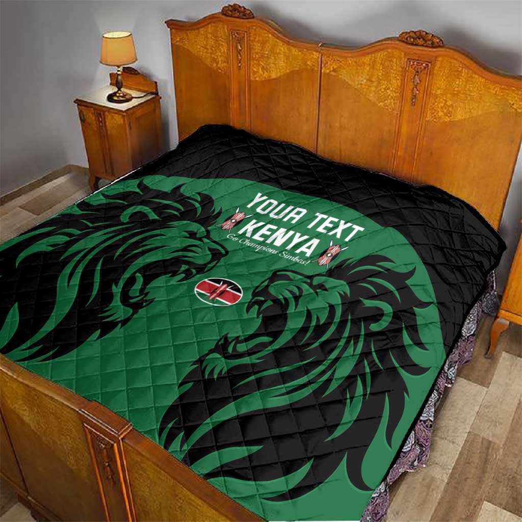 Custom Kenya Rugby Quilt 2024 Go Champions Simbas - Green LT14