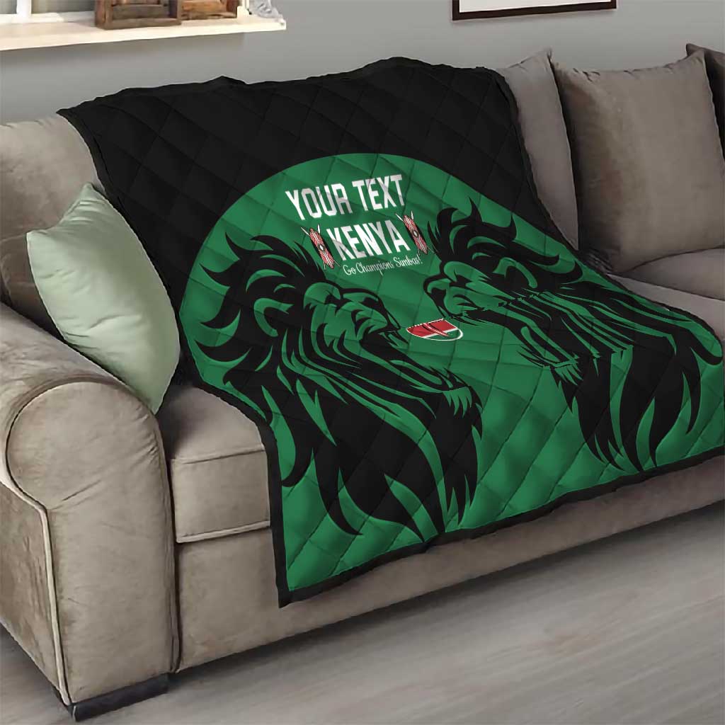 Custom Kenya Rugby Quilt 2024 Go Champions Simbas - Green LT14