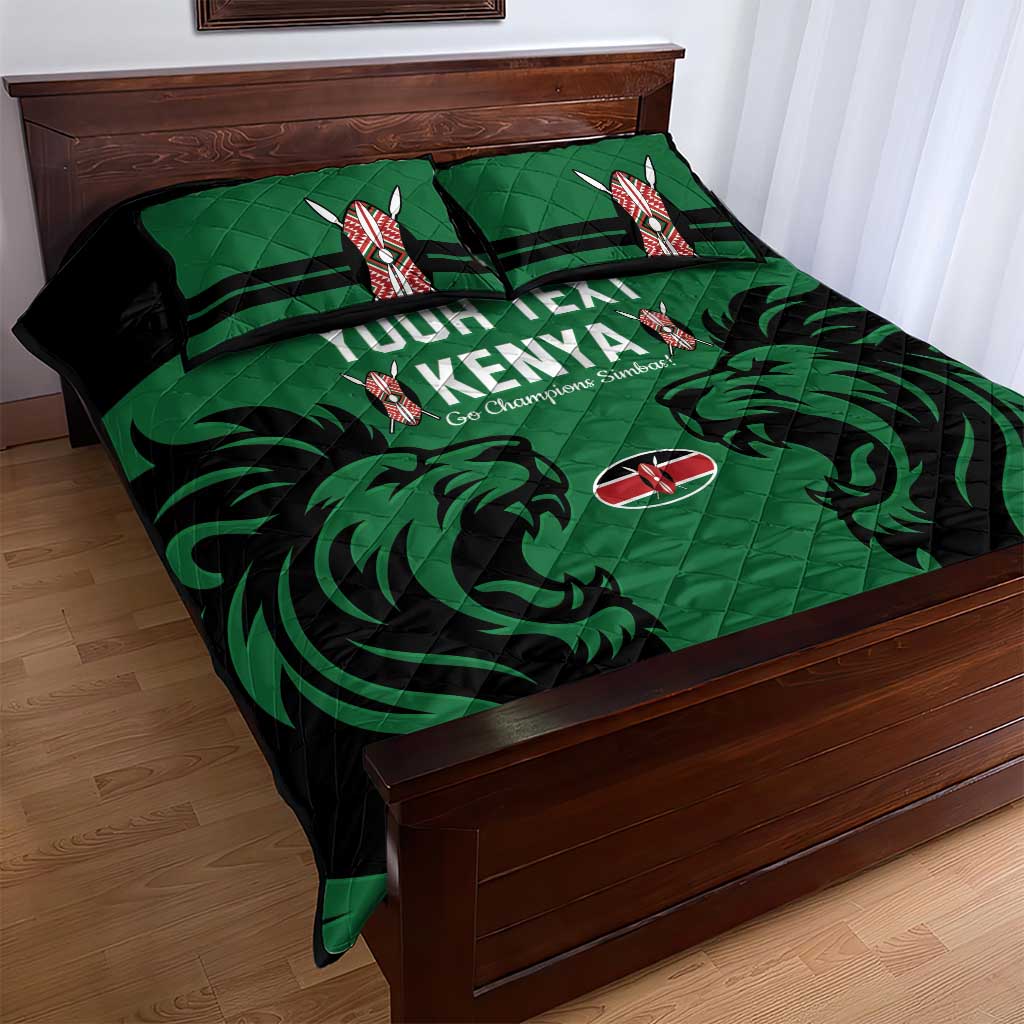 Custom Kenya Rugby Quilt Bed Set 2024 Go Champions Simbas - Green LT14