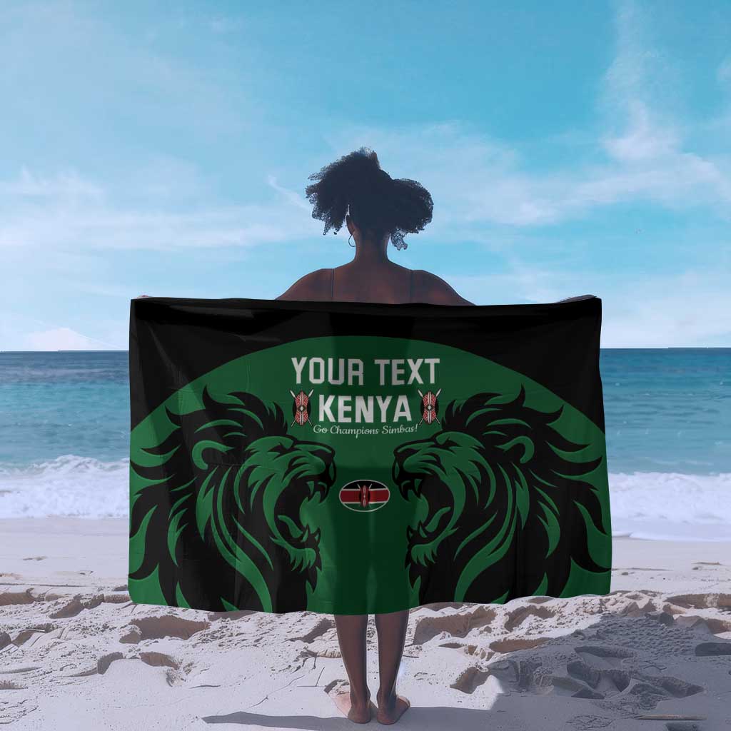 Custom Kenya Rugby Sarong 2024 Go Champions Simbas - Green LT14