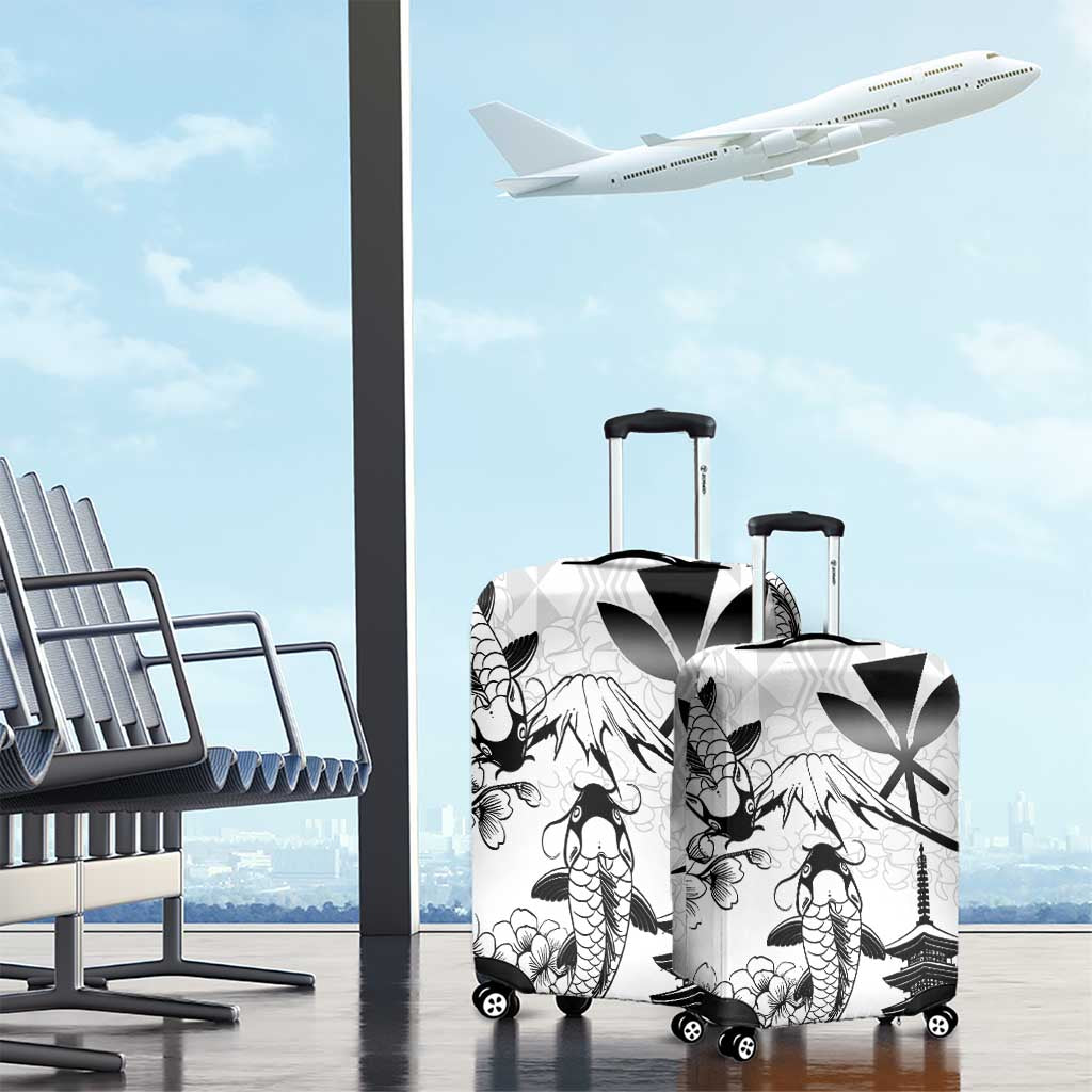 Japan And Hawaii Luggage Cover Sakura Koi Fish Hawaiian Lei Kanaka LT14